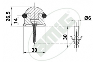 Doraz dverový model 200 antik