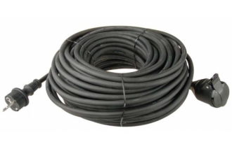 Predlžovací prívod 10m 3x1,5mm čierna guma Baupro