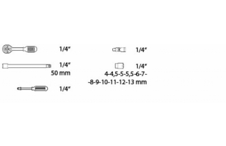 Gola sada 16ks 1/4"