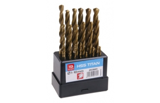 Sada HSS TITAN vrtákov do kovu 19ks