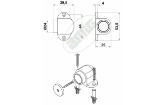 Doraz dverový s magnetom, model 700