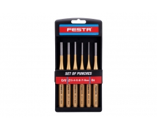 Priebojník sada 6ks 3,4,5,6,7,8mm CrV FESTA