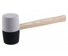 Kladivo gumené čiernobiele 65mm drevené